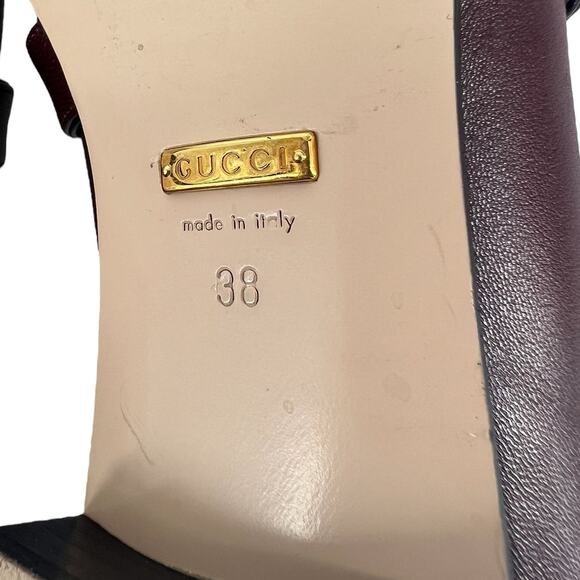 Gucci Malaga Kid GG Marmont Loafers in Vintage Bordeaux - Picture 14 of 15